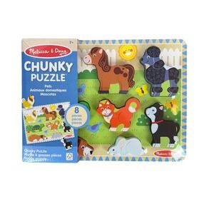 Melissa & Doug‎ Chunky Puzzle Pets Wooden Learning Toy Animals